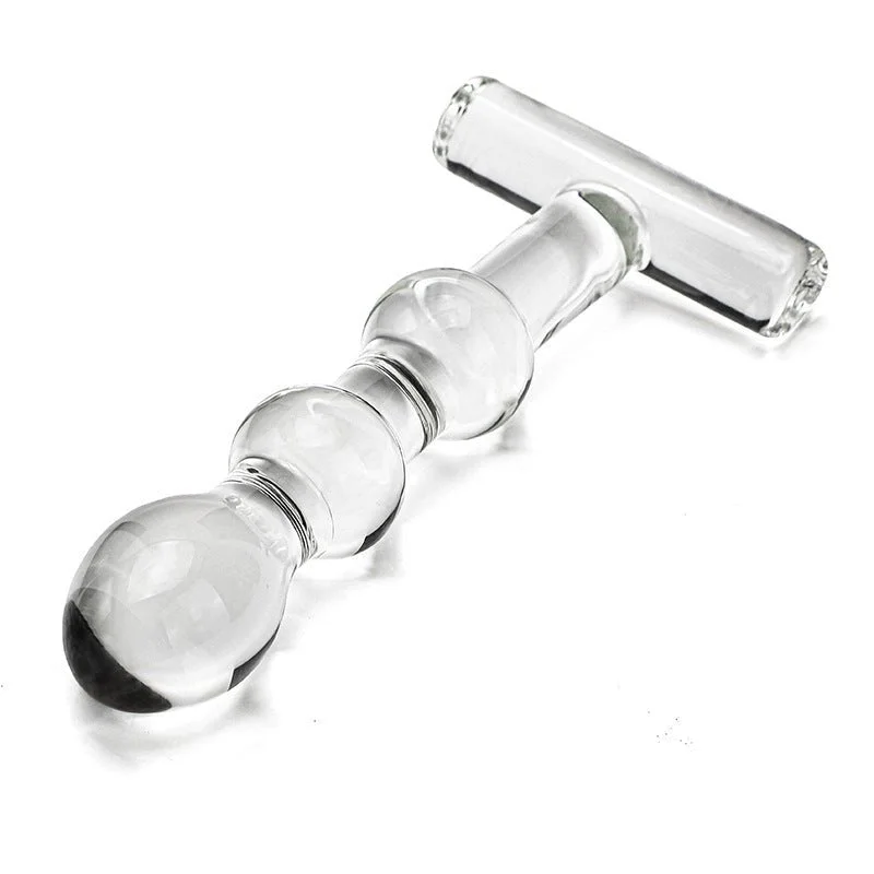 Crystal Wavy Glass Heating & Iced Dildo 6 Inch