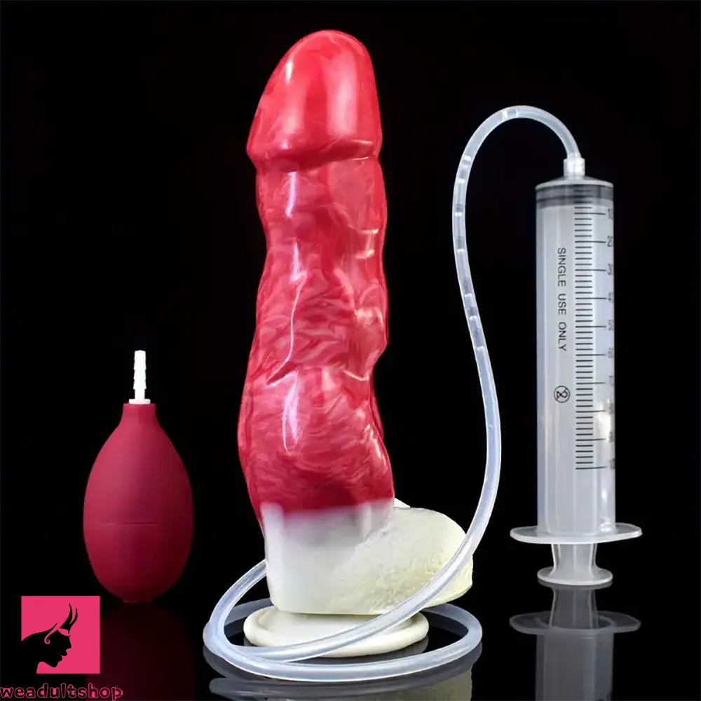 8.94in Fantasy Silicone Soft Ejaculating Big Dildo For Anal Adult