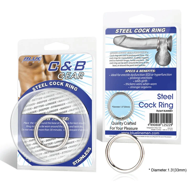 Blue Line C&B Gear Stainless Steel Cock Ring 1.3 in.