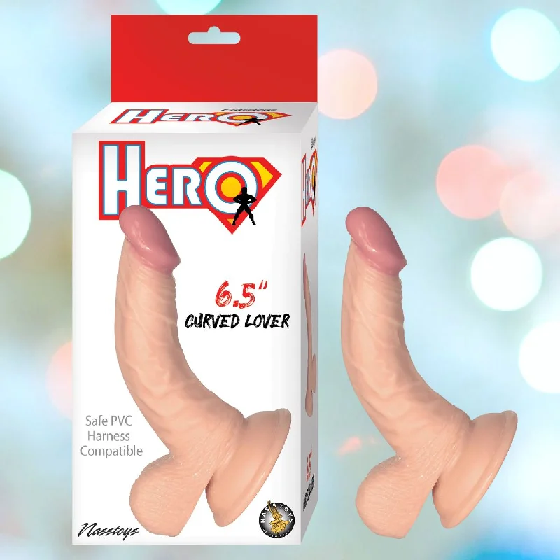 Hero 6.5in Curved Lover Dildo with Suction Cup