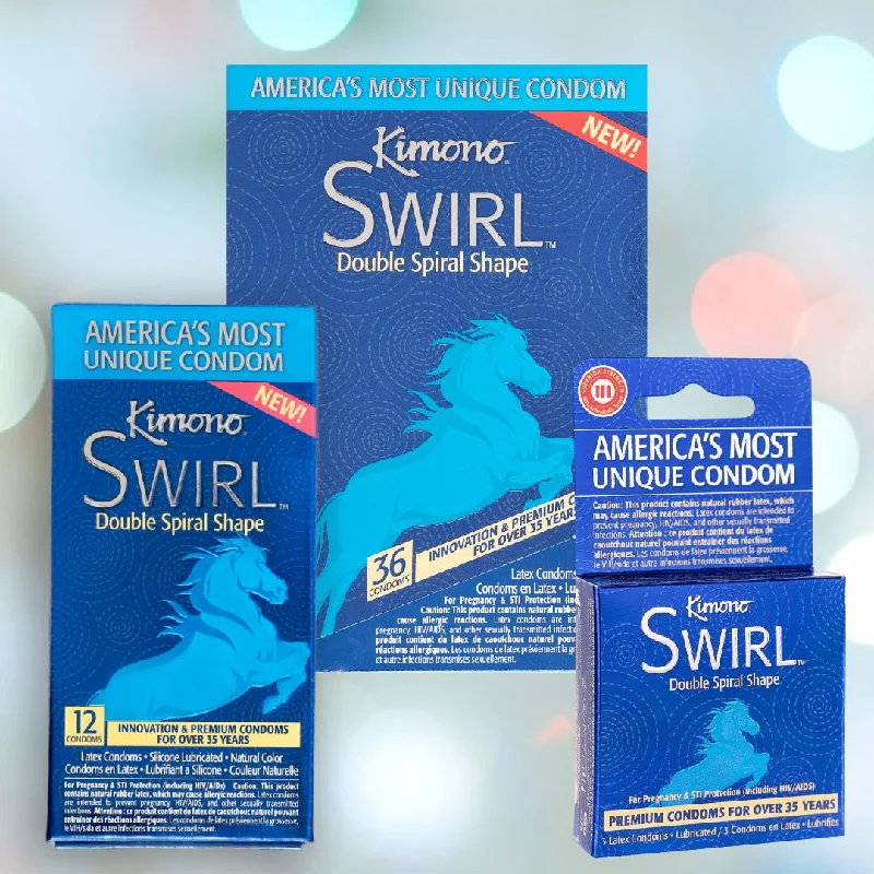 Kimono Swirl Double-Spiral Shape Condoms