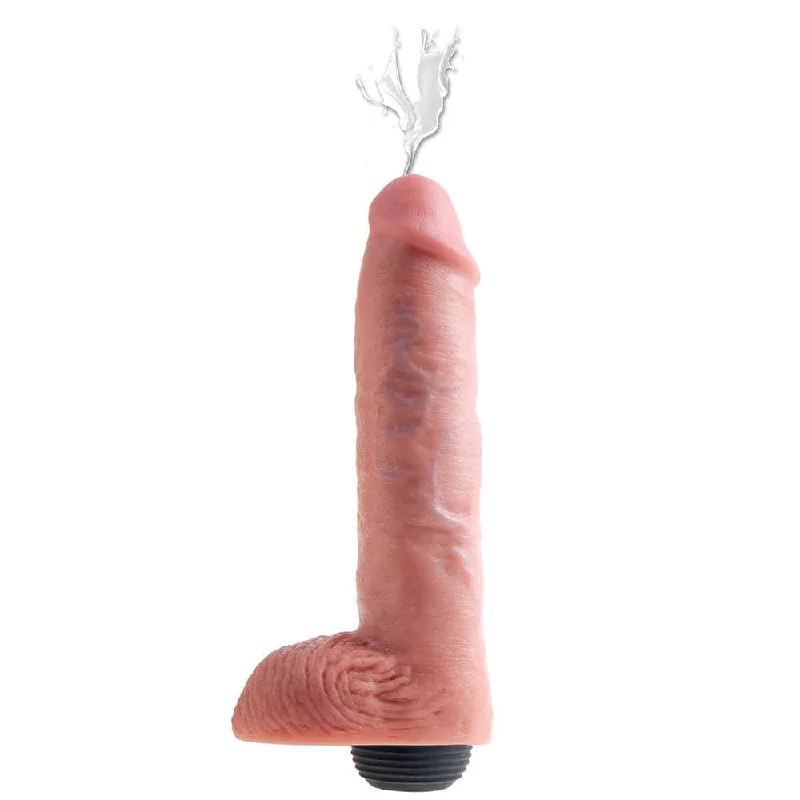 King Cock 11 Inch Squirting Cock With Balls Flesh