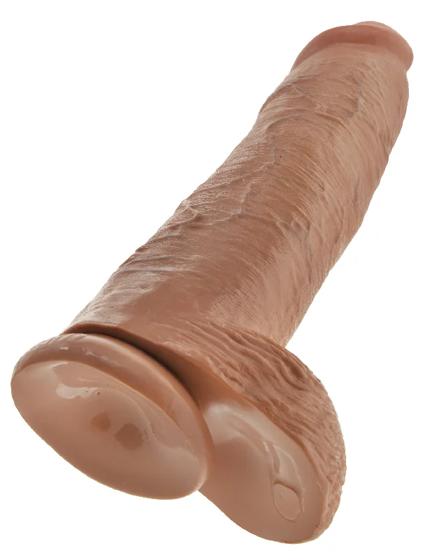 King Cock  12" Cock With Balls - Tan