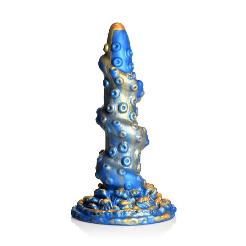 Kraken Tentacled Silicone Dildo Blue Gold