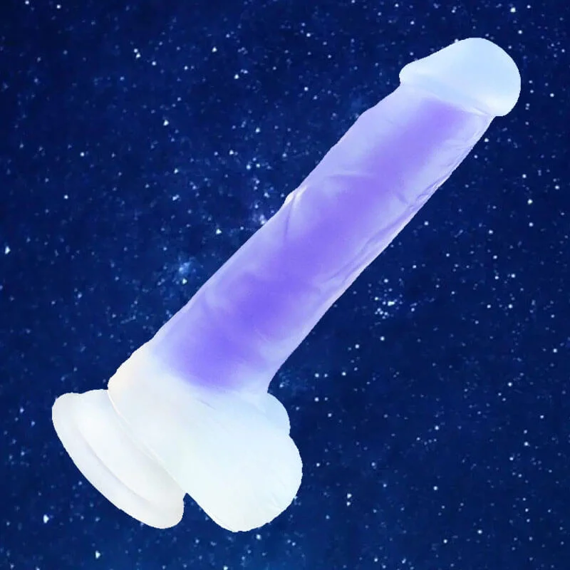 Luminous Dildo G-Spot Stimulator 8"Silicone Dildo