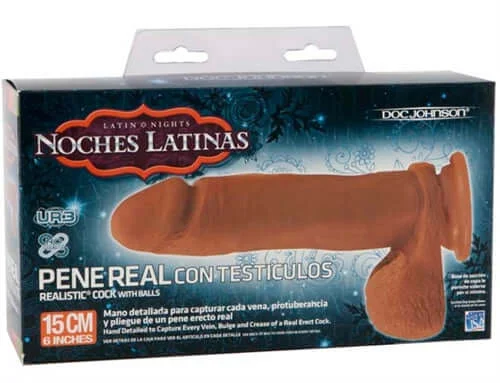 Noches Latinas Ultraskyn Pene Real Con Testiculos  - 6 Inch