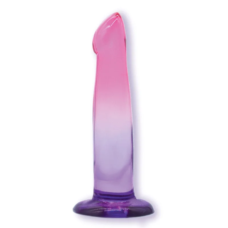 Shades, 6.25" G-Spot Jelly TPR Gradient Dong - Pink and Purple