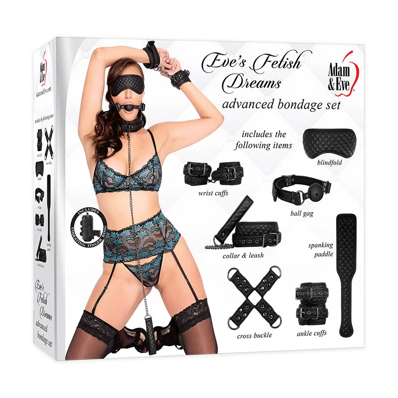 Adam & Eve Eve's Fetish Dreams Advanced Bondage Set Black