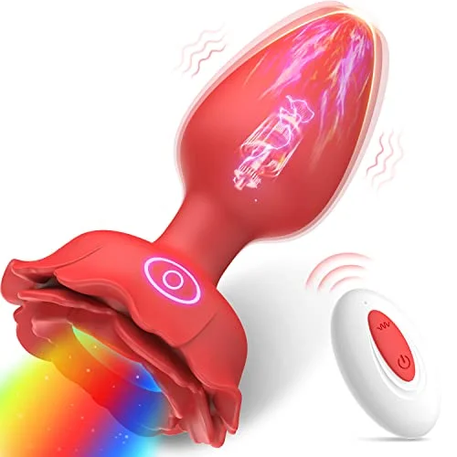 AllureAura - LED Vibrating Butt Plug with 10 Vibration Setting