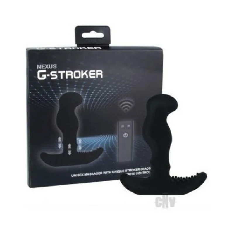 G Stroker Unisex Massager W Beads Black