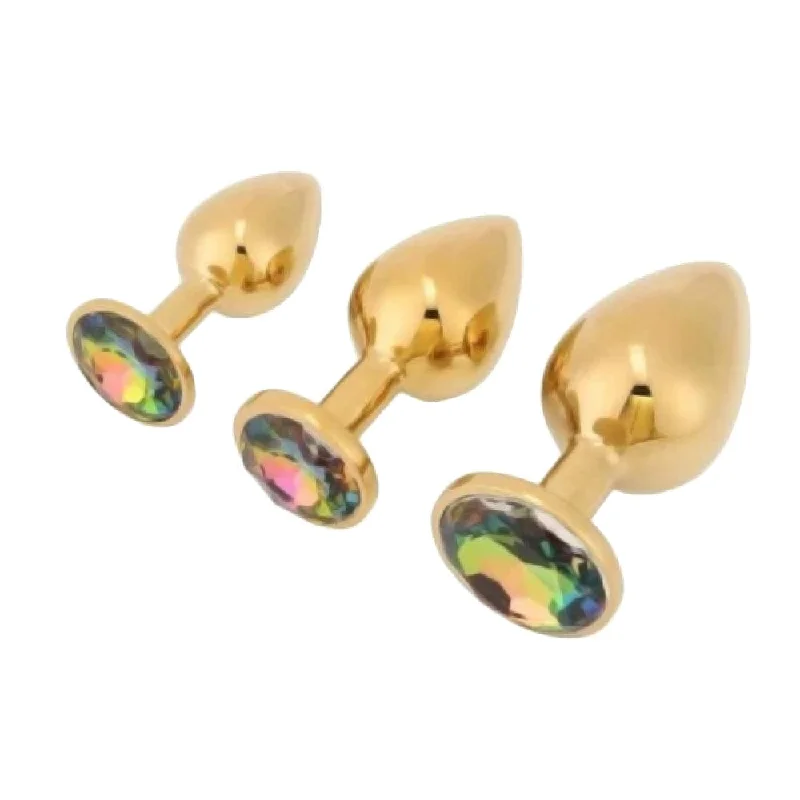 Stunning Gold Princess Plug 3 Piece Set X-Large