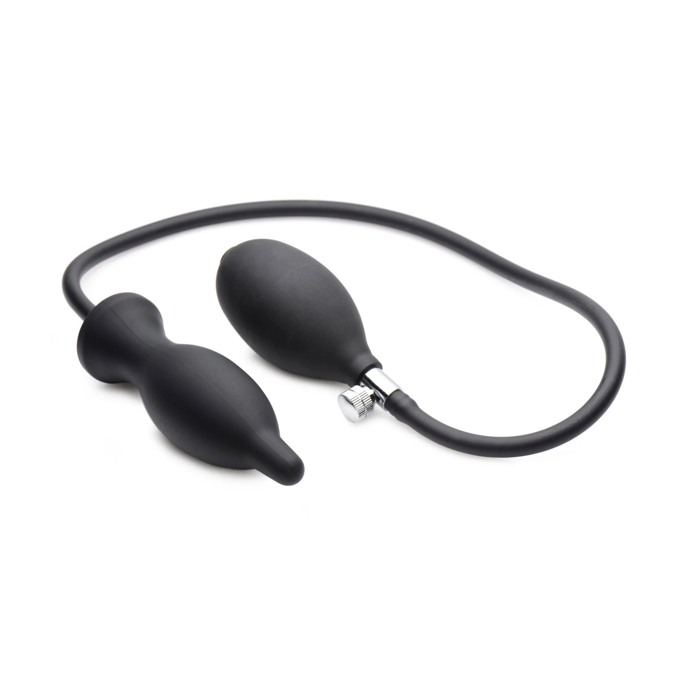 Master Series Dark Inflator Inflatable Silicone Anal Plug