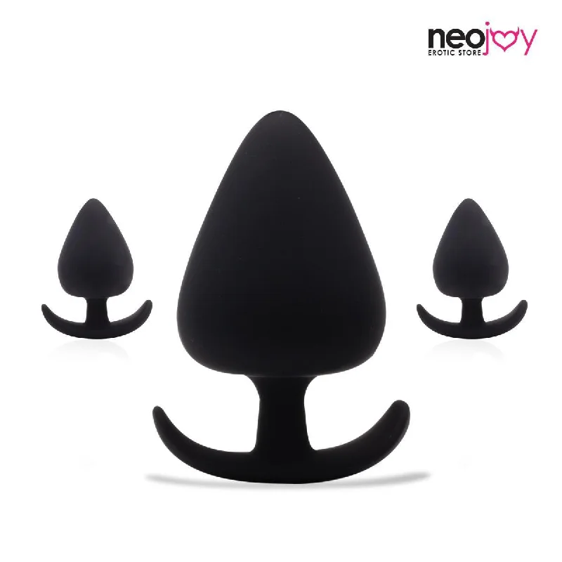 Neojoy Slim Beginner Range Anal Silicon Plug Black - Extra Large 4.3 inch - 11 cm