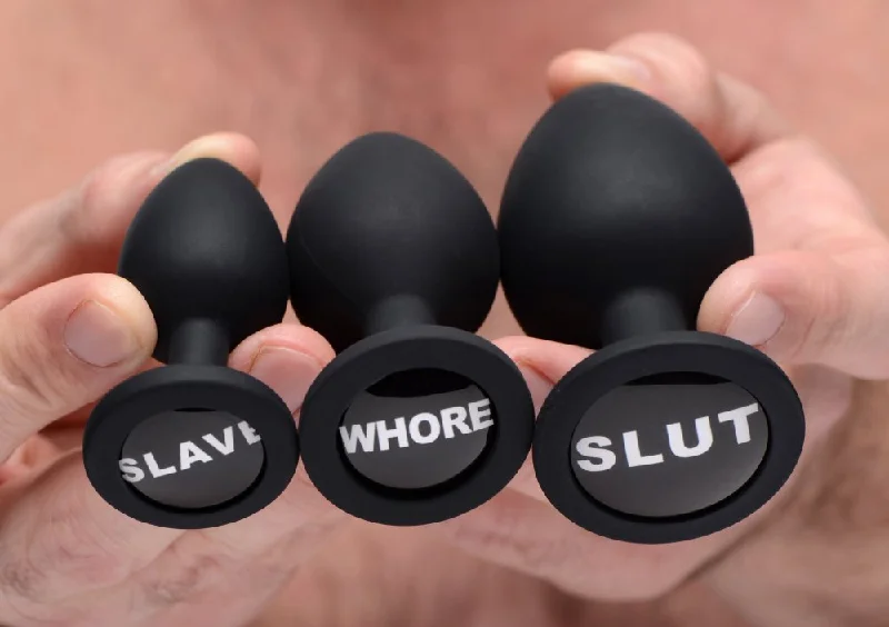 The 3pc Dirty Words Anal Plug Set