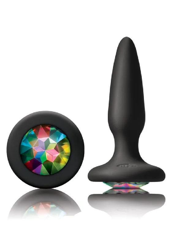 Glams Mini Silicone Butt Plug Rainbow Gem