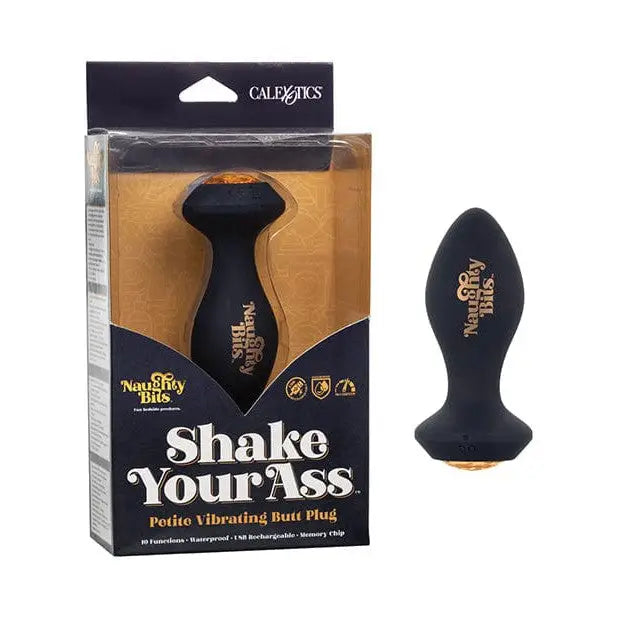 Naughty Bits Shake Your Ass Petite Vibrating Butt Plug - Black