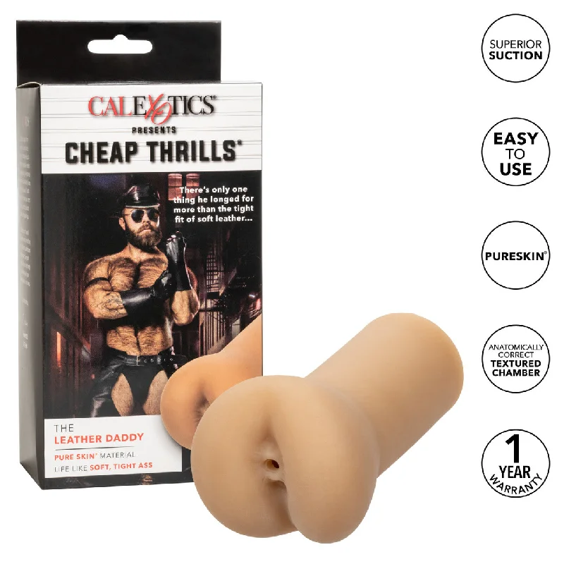 Cheap Thrills® Leather Daddy Masturbator by Cal Exotics