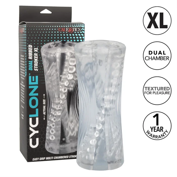 Cyclone Dual Ribbed Stroker XL Masturbator by Cal Exotics