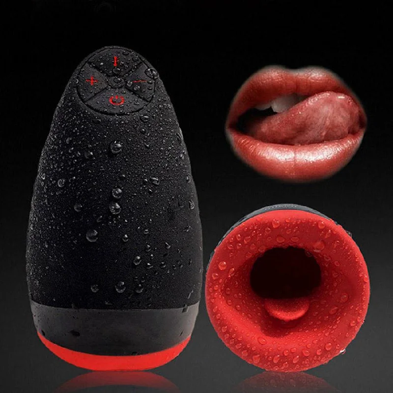 Red Lip Vibrating Male Penis Massager